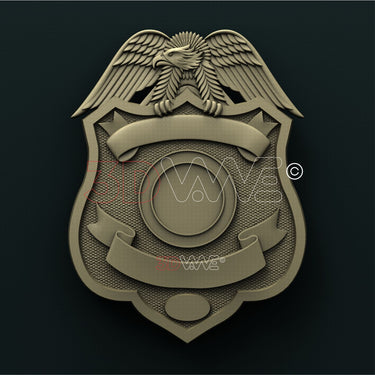POLICE BADGE 3D STL 3DWave